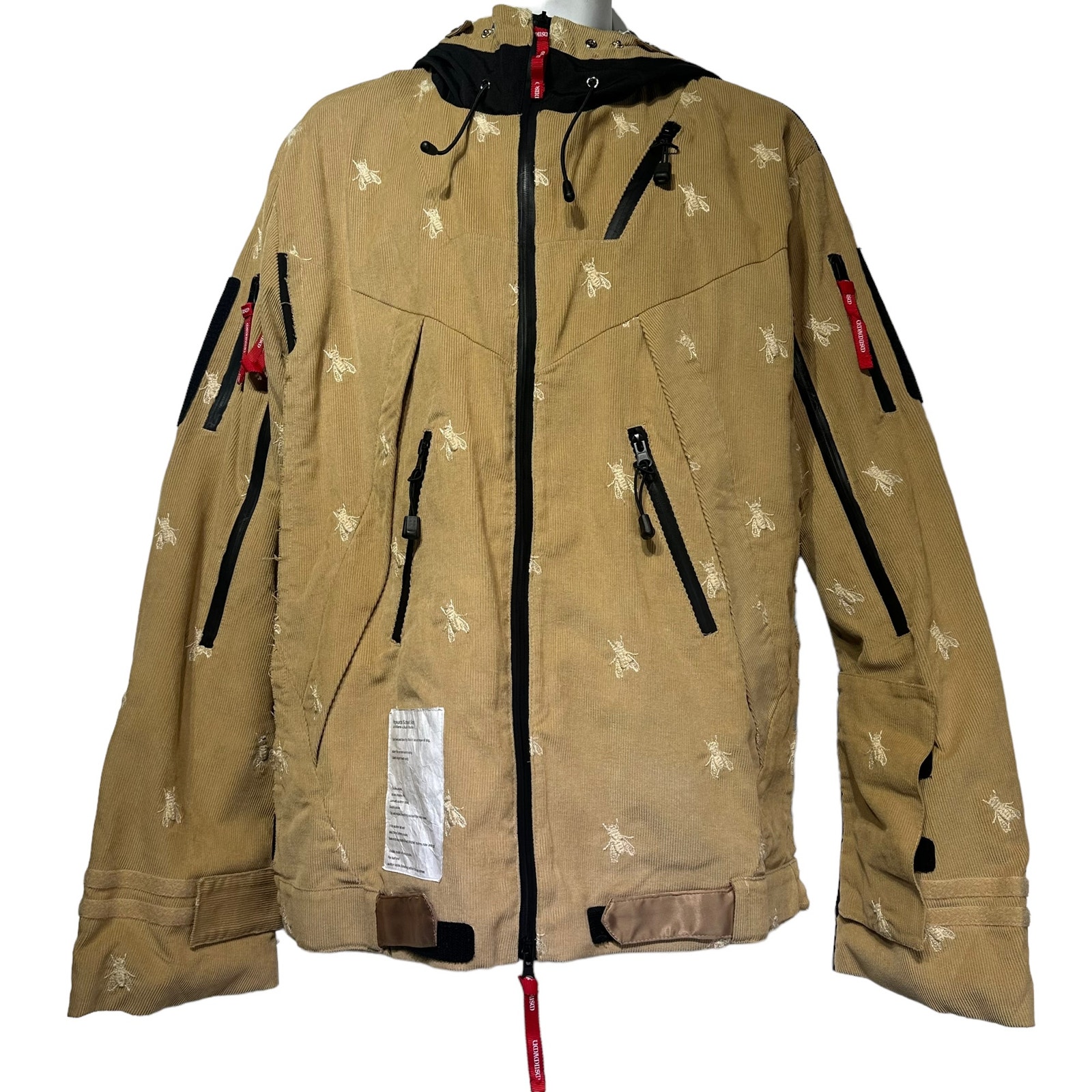 Umamiism Line Commuter Full Zip Corduroy Fly Embroidered Jacket Size L
